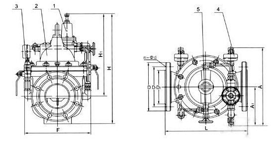 淮安塘沽阀门-不锈钢减压稳压阀结构图